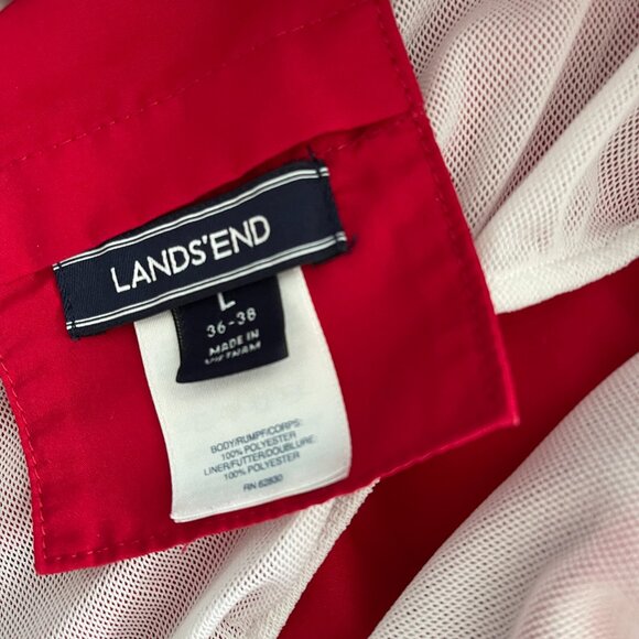 Lands' End Men's 6" Volley Swim Trunks Bundle Navy Printed and Red Size Large - Picture 4 of 7